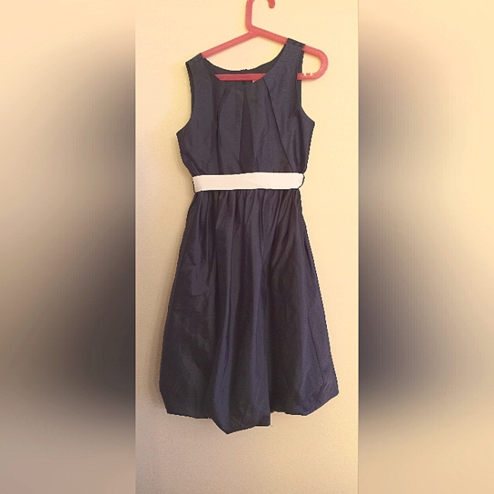 Navy bubble hem formal dress 14 girls